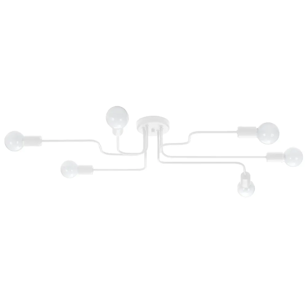 Sollux Lighting Vector 6L Kronleuchter E27 Stahl White