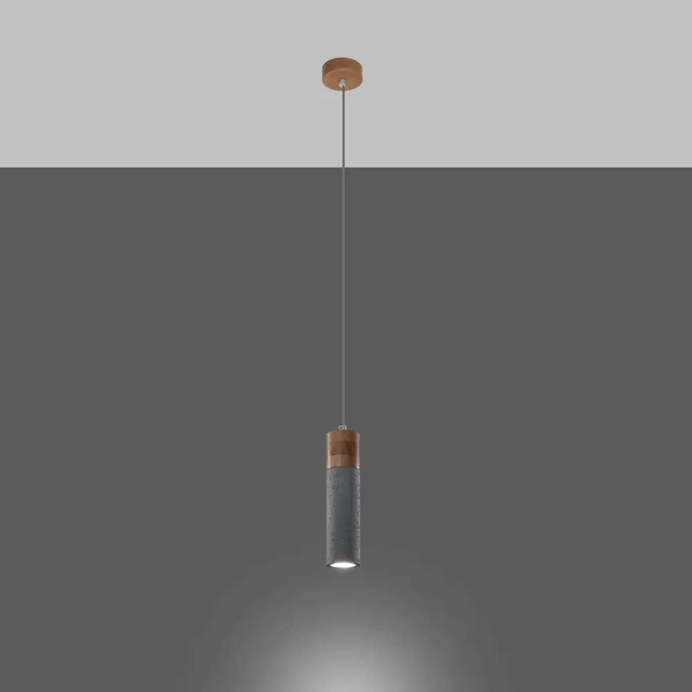Sollux Lighting Zane 1L Deckenpendelleuchte GU10 grau