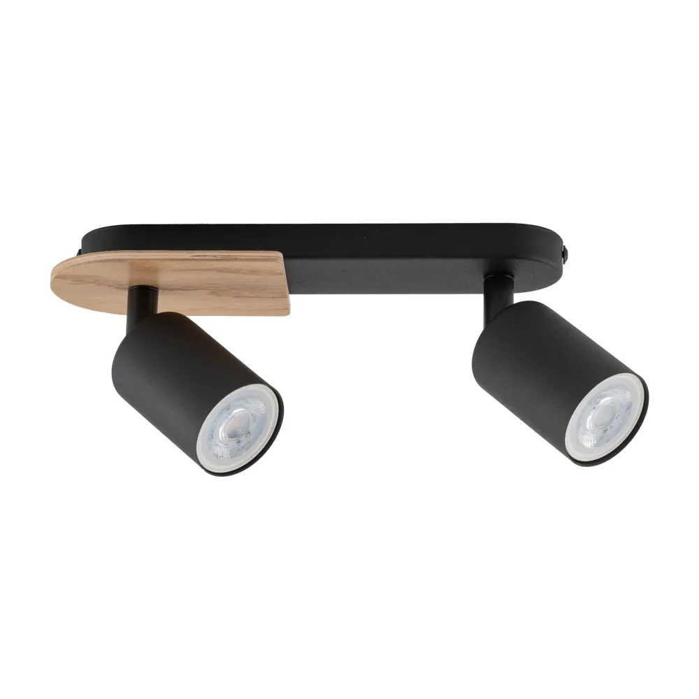 Lichtschienenabdeckung, Metall, schwarz, GU10, 2L TK Lighting