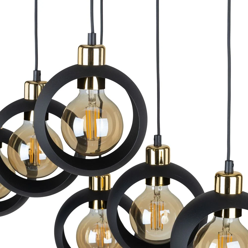 Lineare Pendelleuchte CYKLOP aus Metall E27 6L White TK Lighting