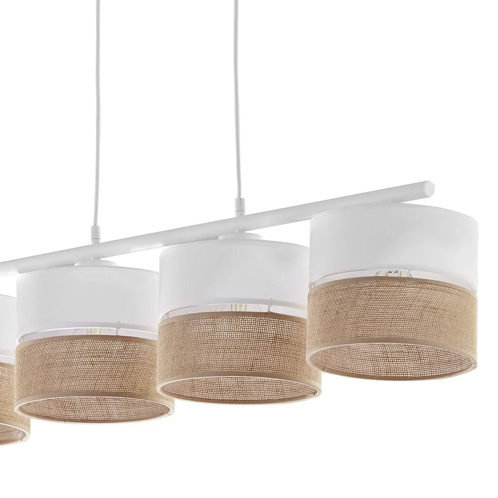 Lineare Pendelleuchte LINOBIANCO Metall weiß E27 4L TK Lighting