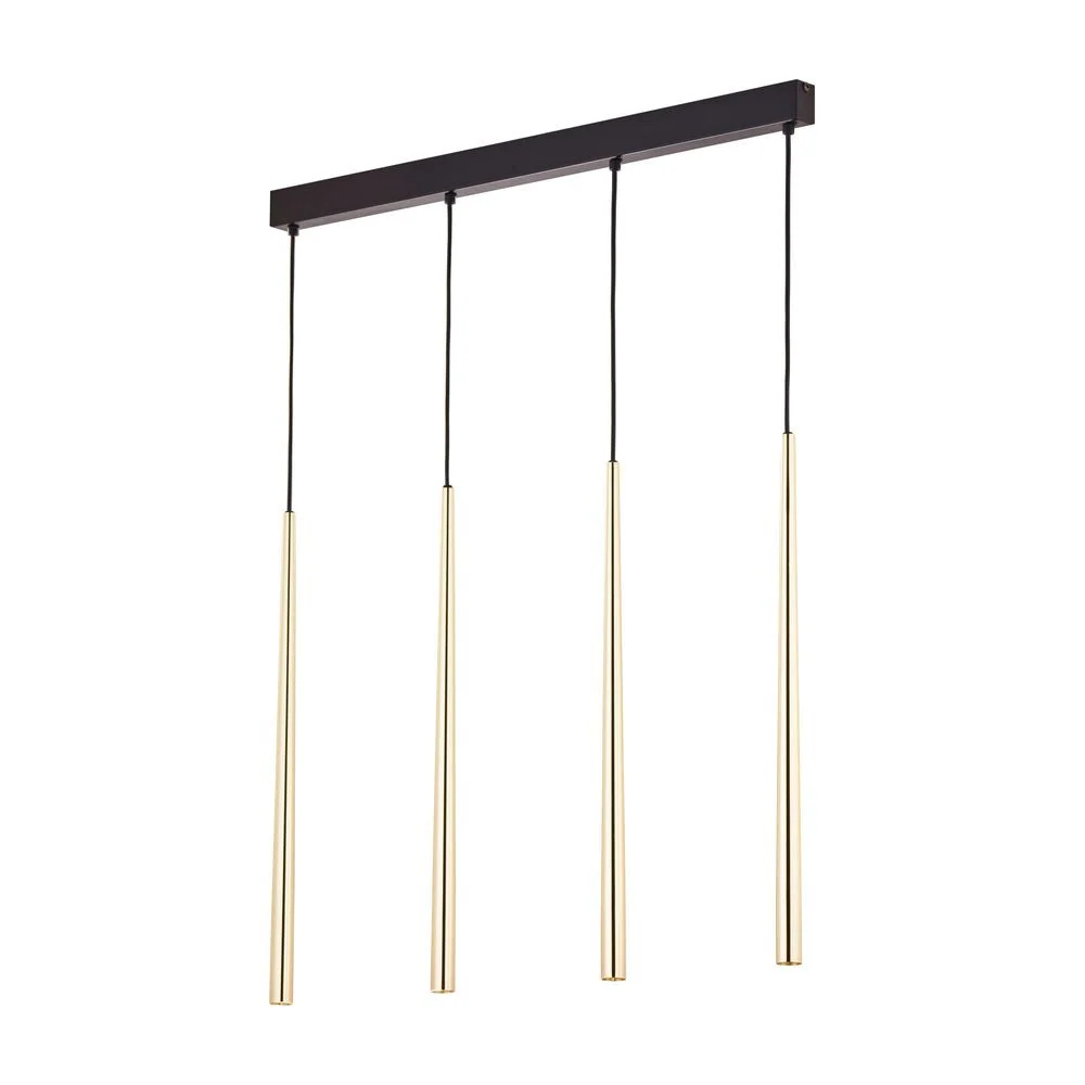 Lineare Pendelleuchte PIANO Metall G9 4L Black TK Lighting