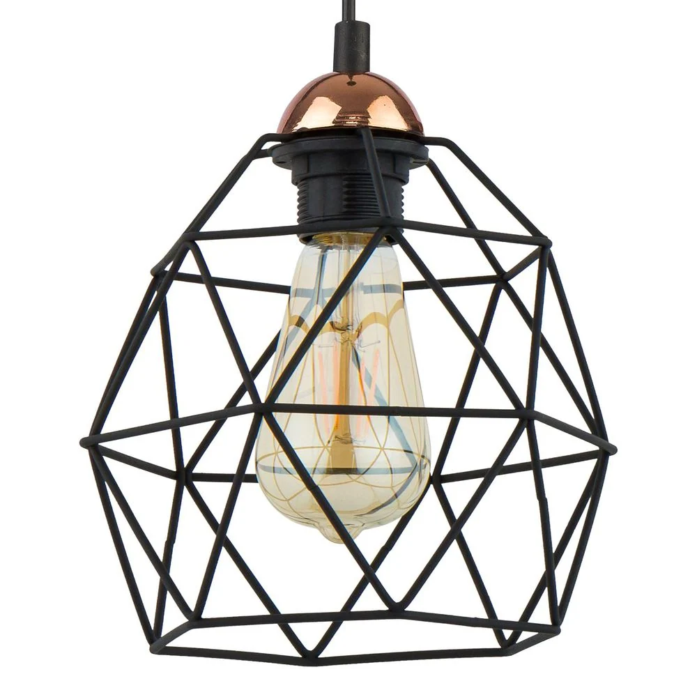 Pendelleuchte GALAXY, Metall, schwarz, E27, 1L TK Lighting