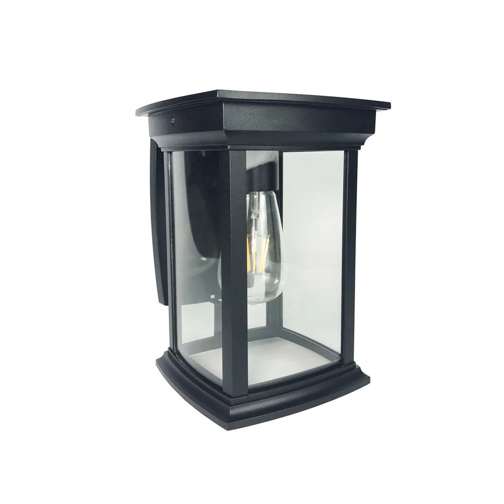 Außenwandleuchte VK Leading Light E27, H 25 cm, schwarz