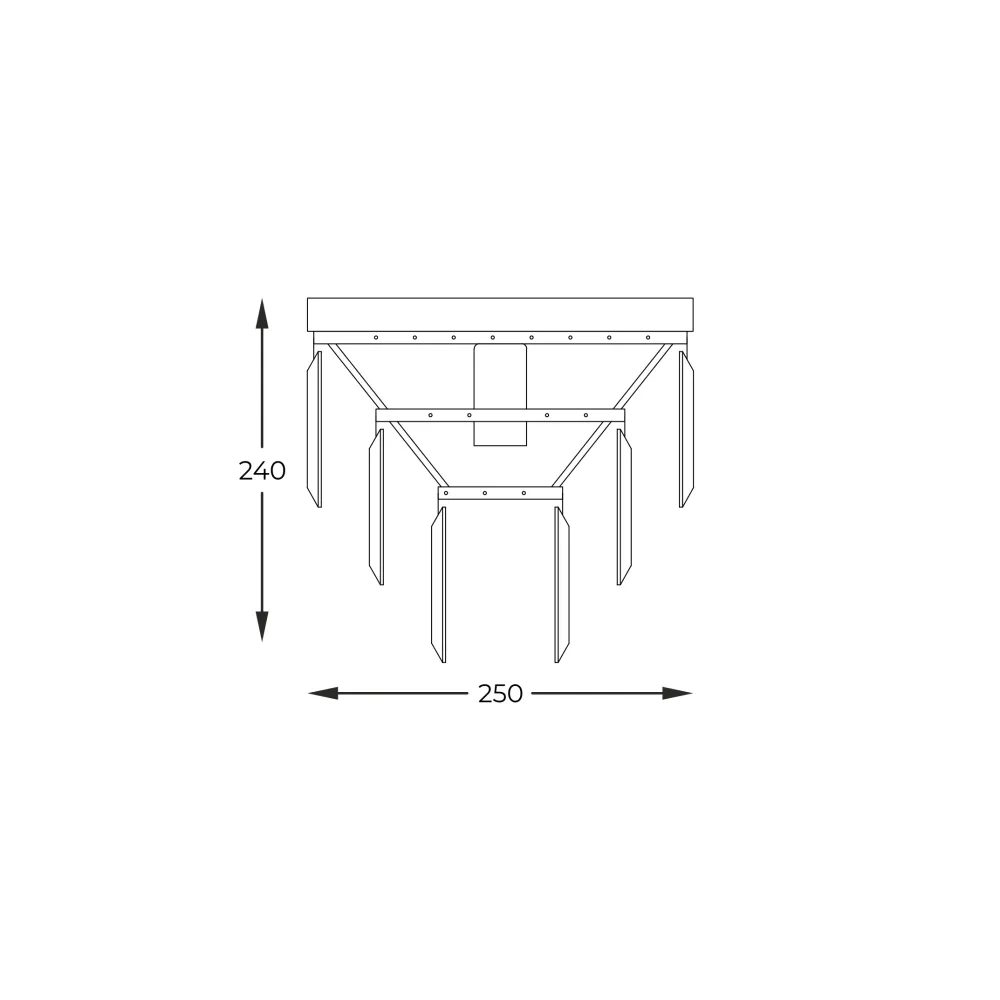 Zumaline Amedeo 1L Deckenleuchte mit E27-Fassung, Durchmesser 25 cm