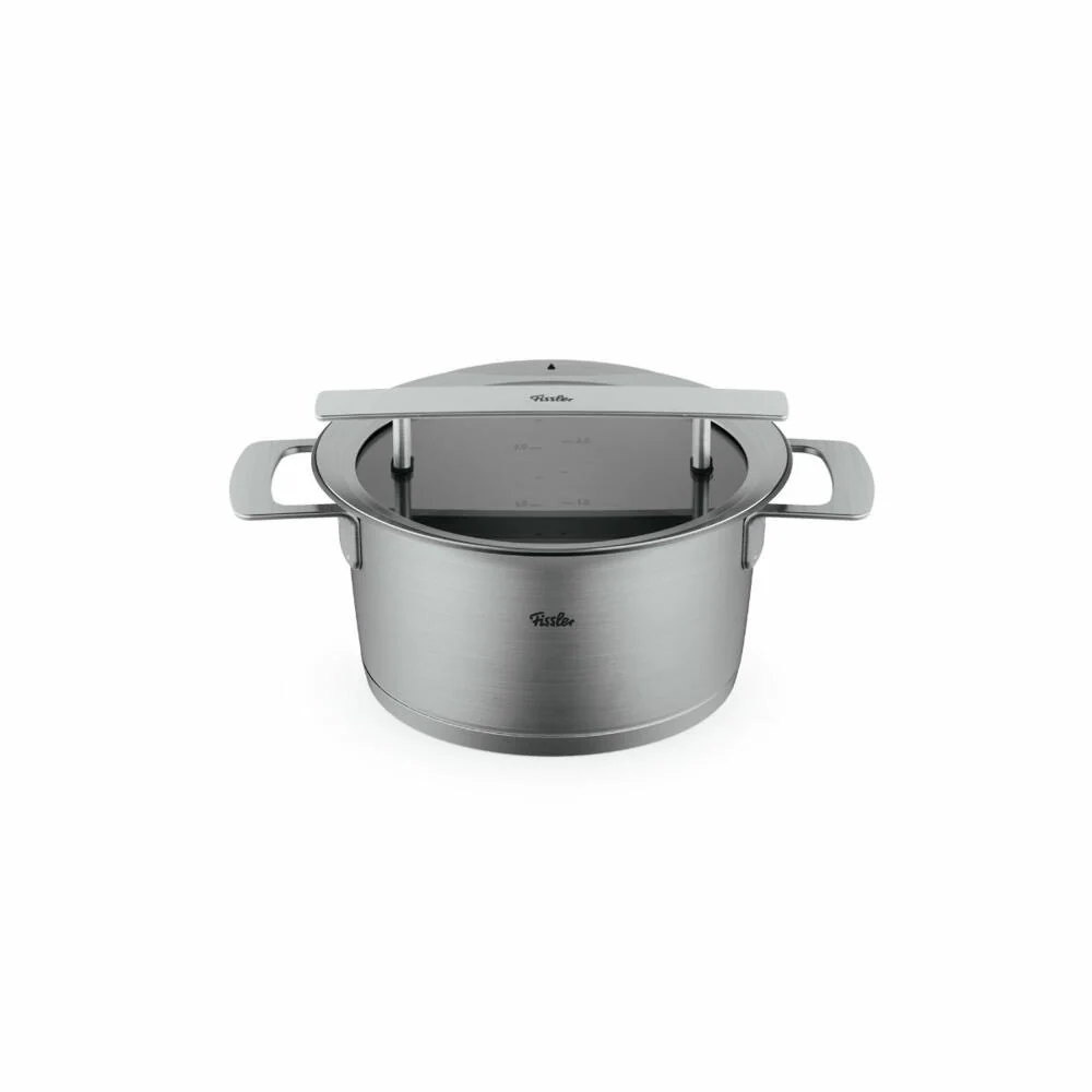 Fissler Kochtopf Phi Collection, Edelstahl 18/10, Silbern, 20 cm, 016-113-20-000