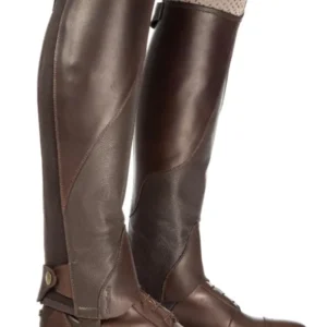 Tiberius Leder Mix Chaps Brown/Brown XL