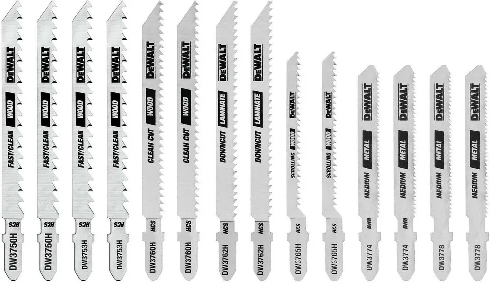 DEWALT Set T-Schaft Bi-Metall Sägeblatt Set (14er Pack)