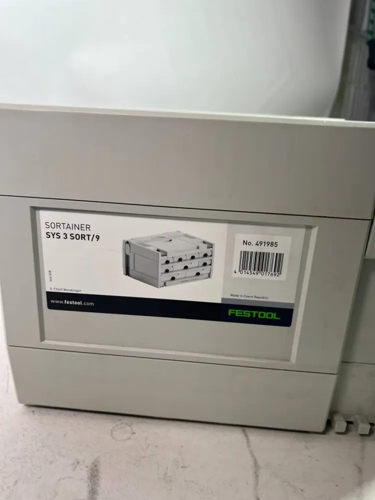 Festool SORTAINER SYS 3-SORT/9 Systainer Werkzeugkoffer Organizer - Neuwertig