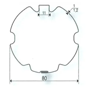 Adaptionen für SOMFY / SIMU Ø 50 mm Motoren | ZF 80 Rohr