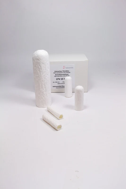 Extraktionshülse, Glasfaser, 100% Borsilikat, binderfei, Ø 33 x 94 mm
