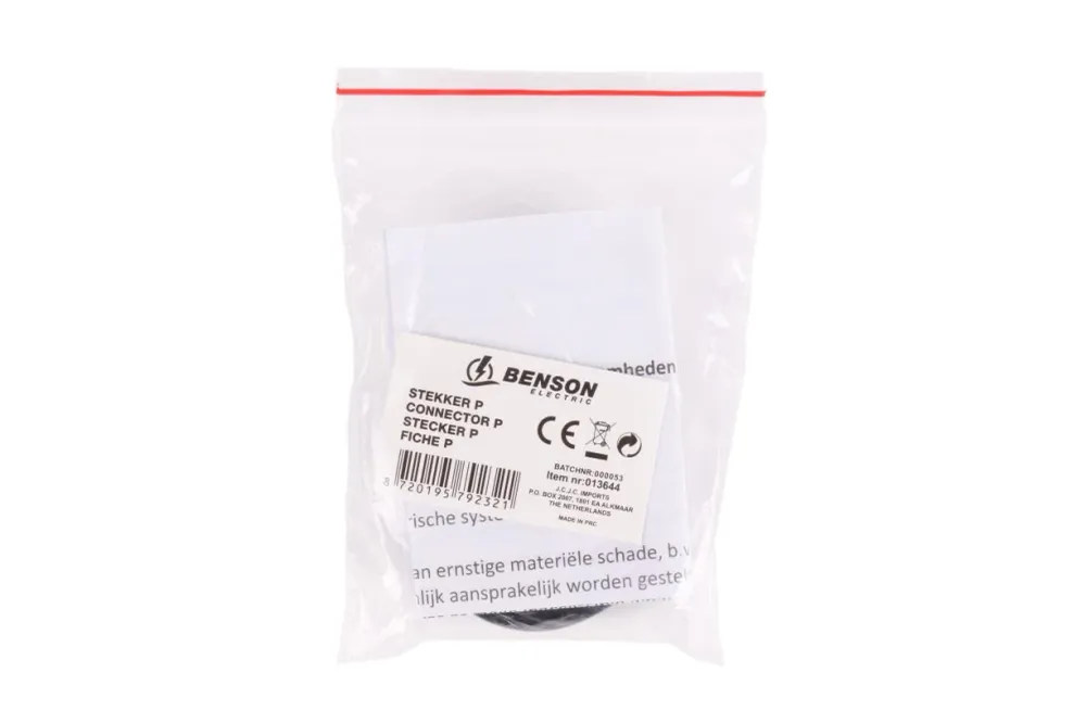 Stecker P mit Ring schwarz