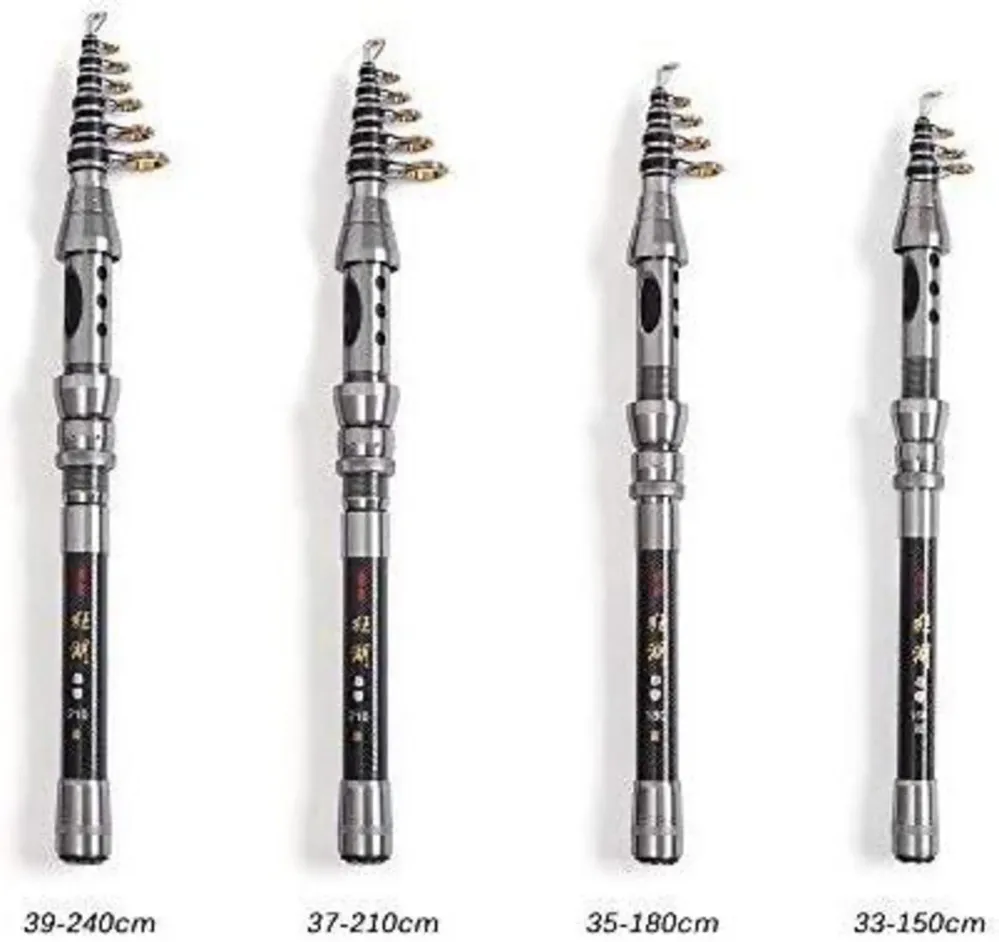 Teleskop Angelrute Spule Combo Kit 100M Angelschnur Köder