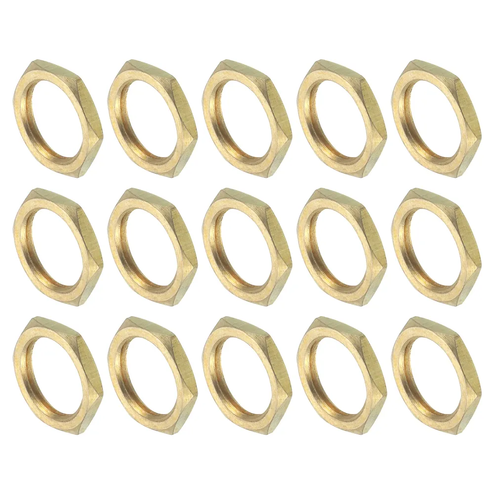 Uxcell G1/4 Lock Nut, Hex Brass Female Locknut Plumbing 18pcs