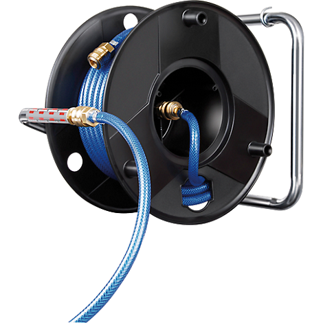Brennenstuhl Druckluftschlauchtrommel Anti Twist (18,5m Schlauch + 1,5m Verbindungsschlauch, mit Metall-Einhand-Schnellkup...