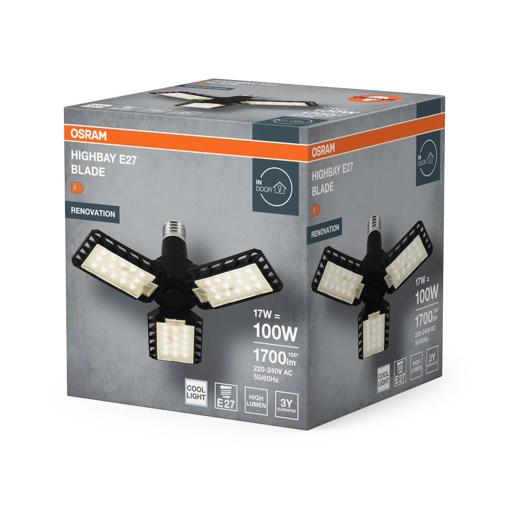 OSRAM Highbay Blade Deckenlampe mit Flügeln, 17W, E27