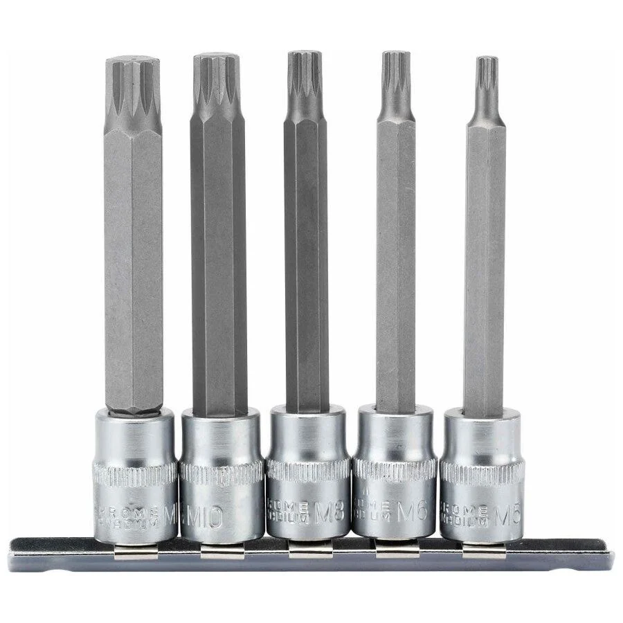 Draper Tools 3/8" Steckschlüsselschiene lang, 5 Stück D16349