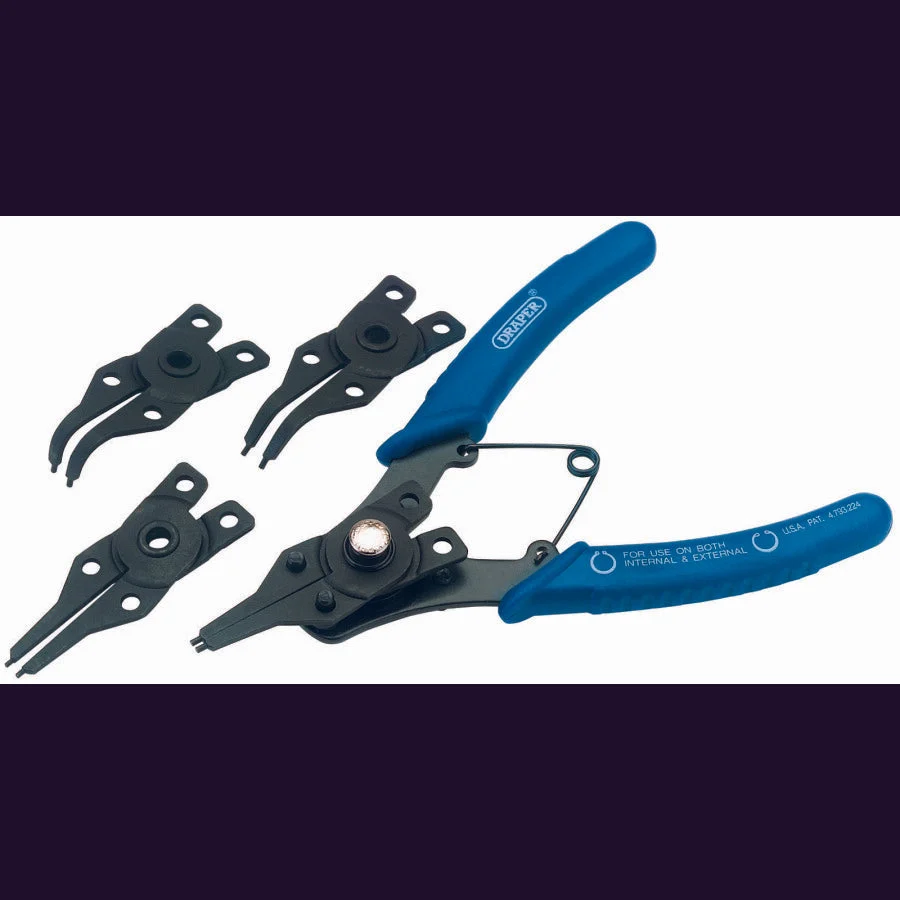 Draper Tools Sicherungsringzangensatz mit austauschbarem Kopf, 5 Stück D19735