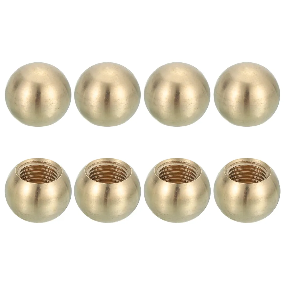 M10x16mm Thread Cap Nuts Knob, 8pcs Brass Ball Lamp Decoration Screw Caps Nut Harfington