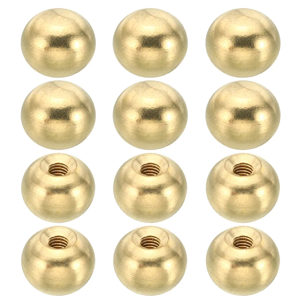 M3x10mm Thread Cap Nuts Knob, 12pcs Brass Ball Lamp Decoration Screw Caps Nut Harfington