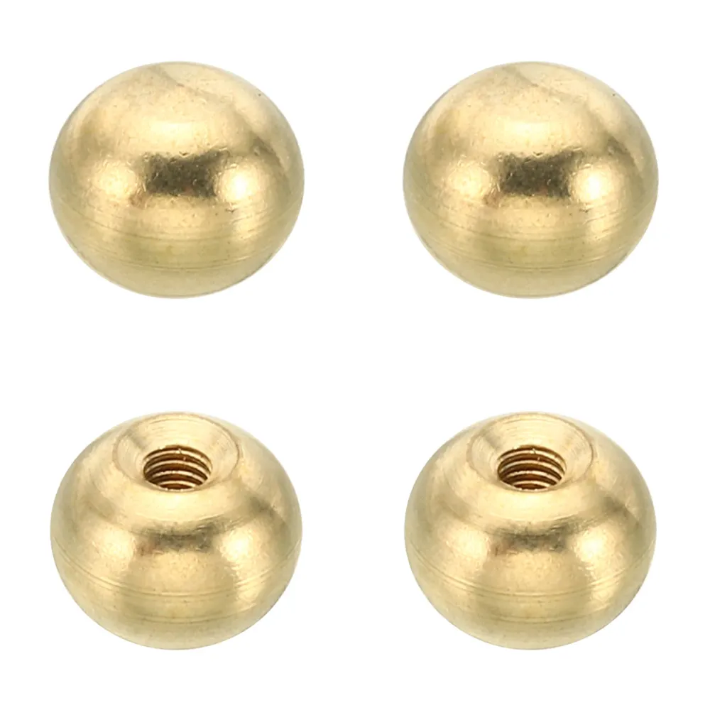 M3x10mm Thread Cap Nuts Knob, 4pcs Brass Ball Lamp Decoration Screw Caps Nut Harfington