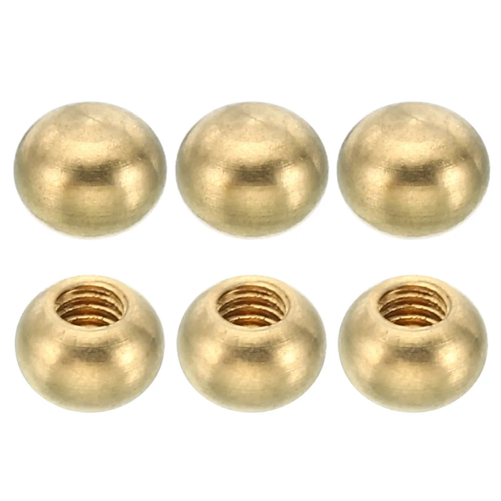 M4x7.5mm Thread Cap Nuts Knob, 6pcs Brass Ball Lamp Decoration Screw Caps Nut Harfington