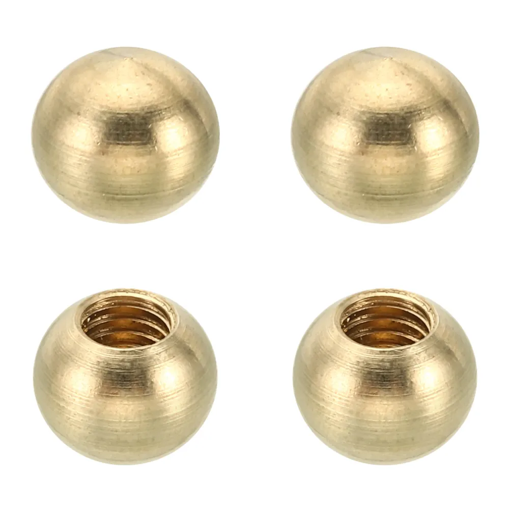 M6x12mm Thread Cap Nuts Knob, 4pcs Brass Ball Lamp Decoration Screw Caps Nut Harfington