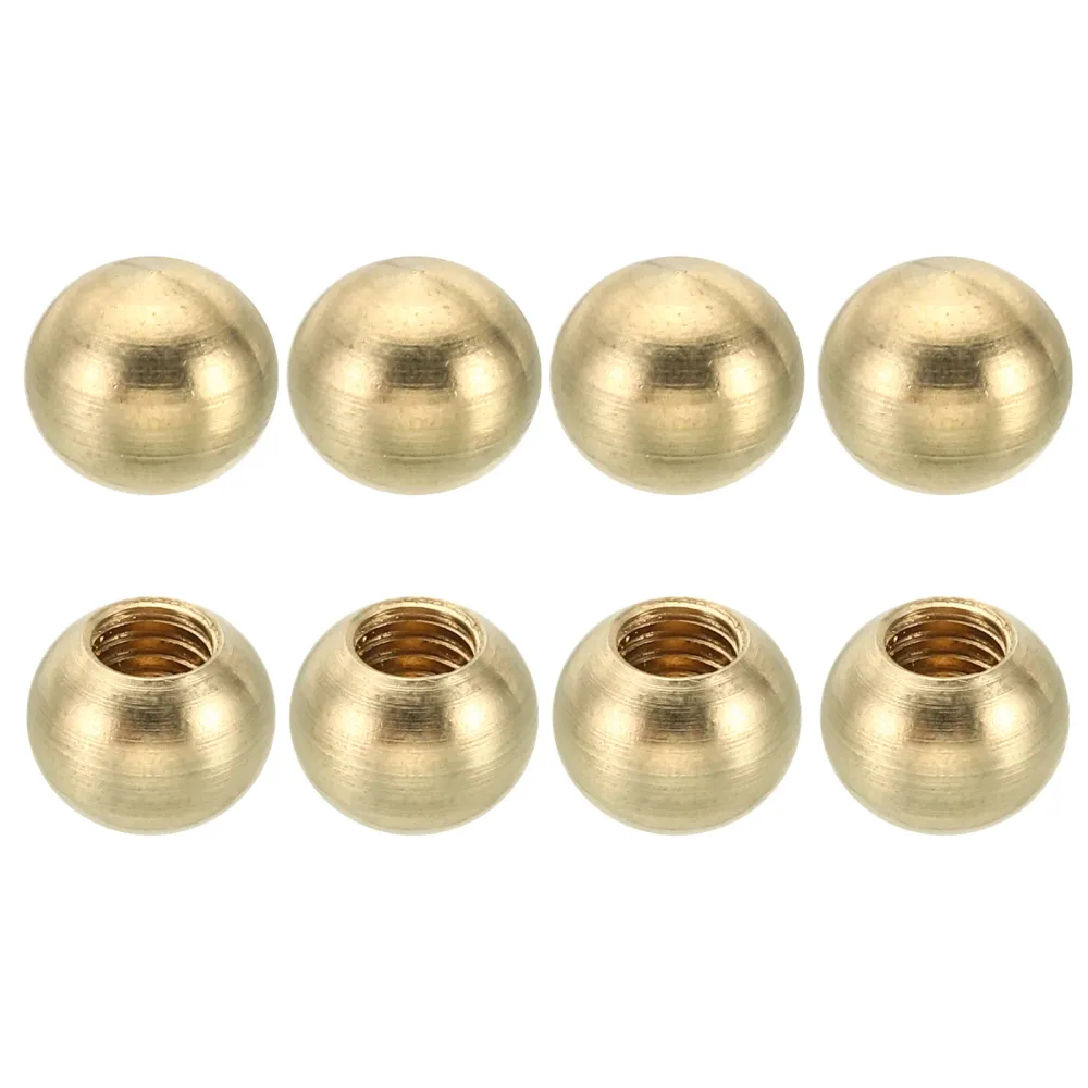 M6x12mm Thread Cap Nuts Knob, 8pcs Brass Ball Lamp Decoration Screw Caps Nut Harfington
