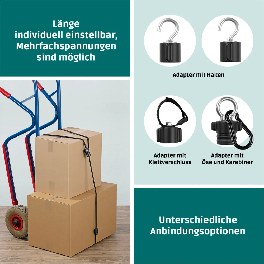 Multifunktionales Spanngummi-System - Premium-Set - 2er-Set