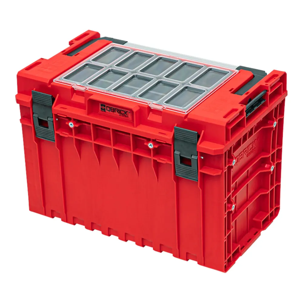Qbrick System ONE 450 2.0 Expert RED ULTRA HD Custom Werkzeugkoffer modularer Organizer 585 x 385 x 420 mm 52 l stapelbar...