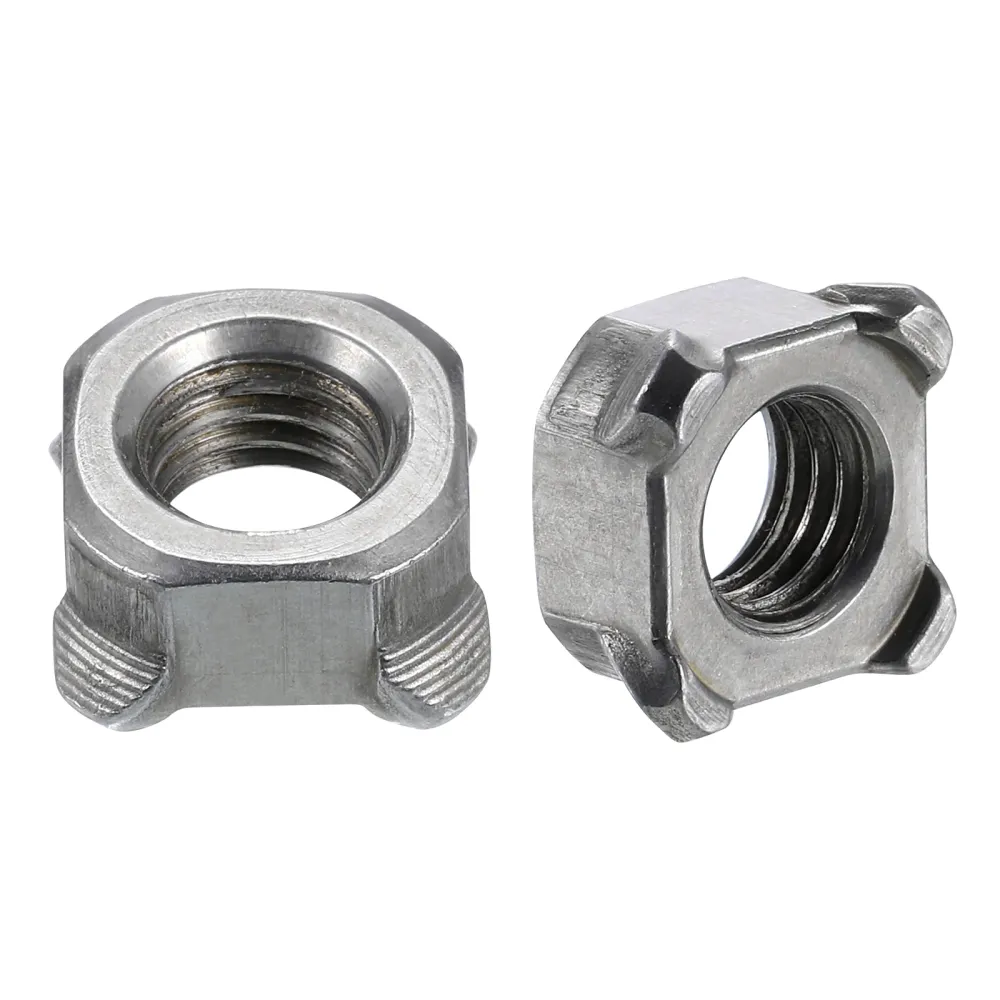 Uxcell Weld Nuts, M10-1.5 Square UNC Carbon Steel Machine Screw Gray 10Pcs