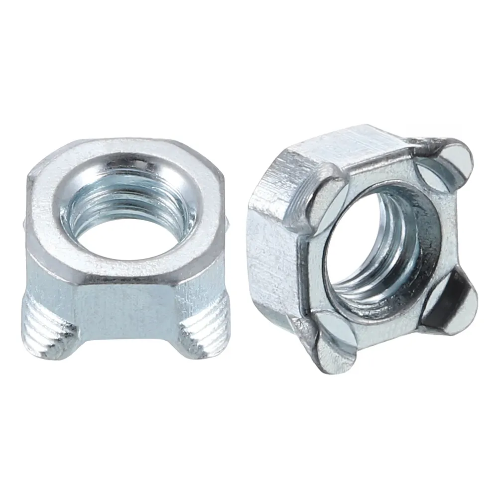 Uxcell Weld Nuts, M6-1 Square UNC Carbon Steel Machine Screw Silver 10Pcs